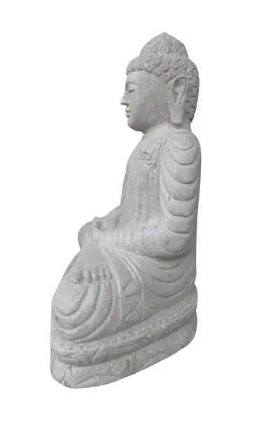 Artikelbild 5 des Artikels “Sitzender Buddha aus Flussstein 50cm Höhe. “
